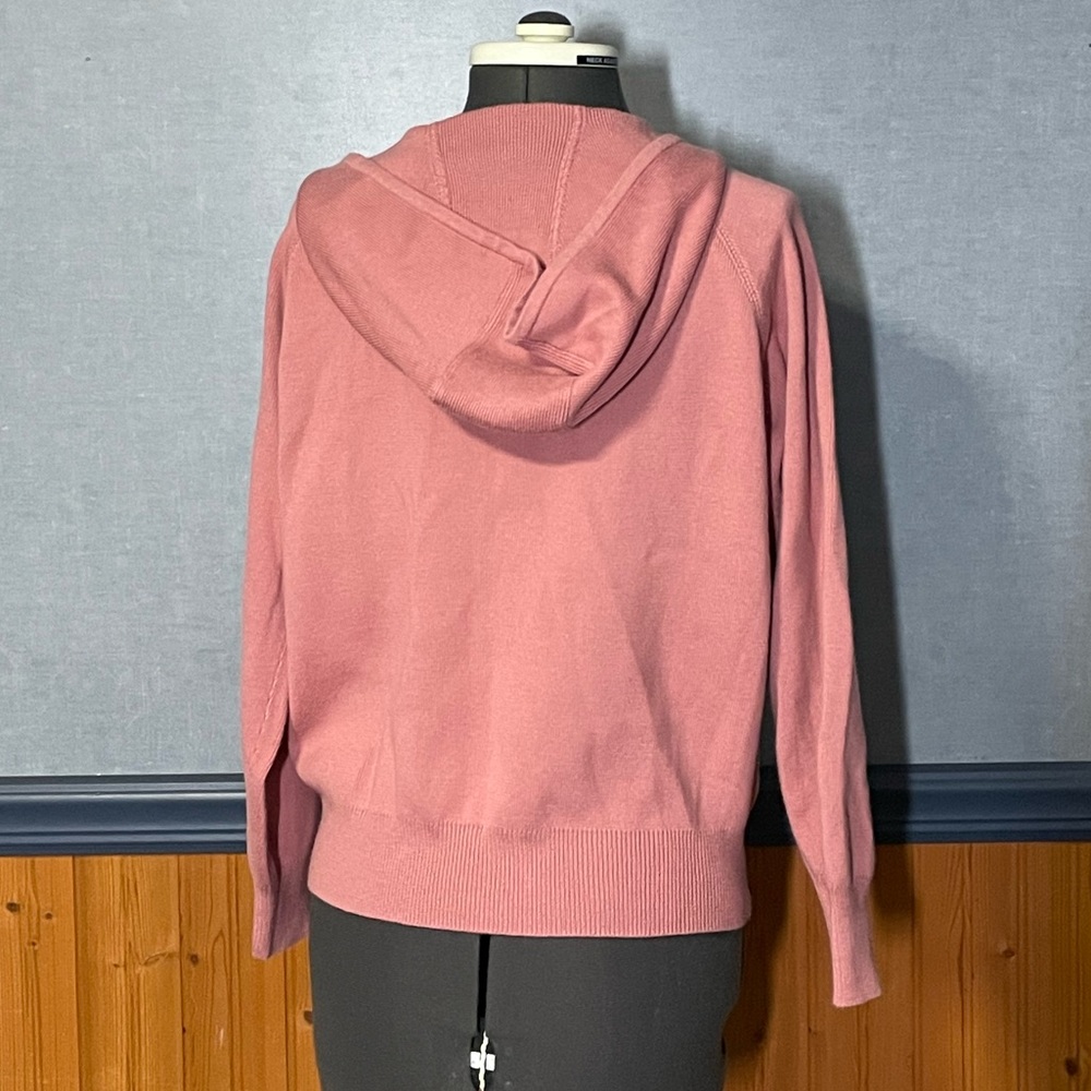 🔥3 for $15 Sale- Pink hooded zip up cardigan - Picture 2 of 4